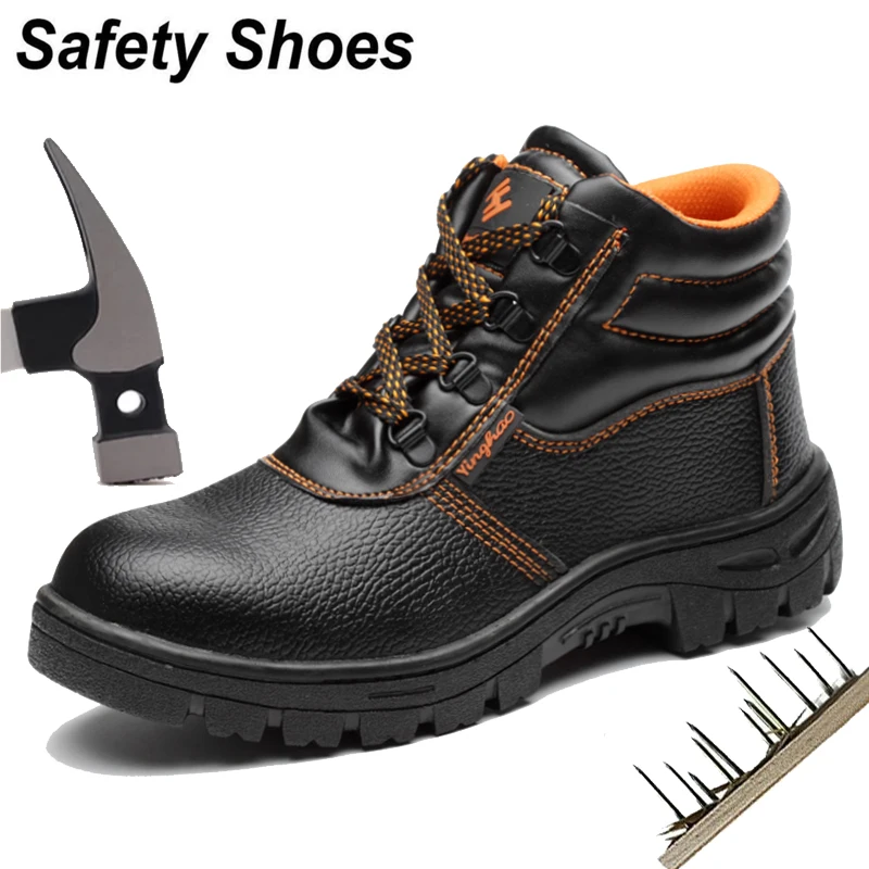 High Top Men Safety Shoes Lightweight Steel Toe Sneakers Man Work Safety Boots Male Construction Work Shoes Protective Footwear