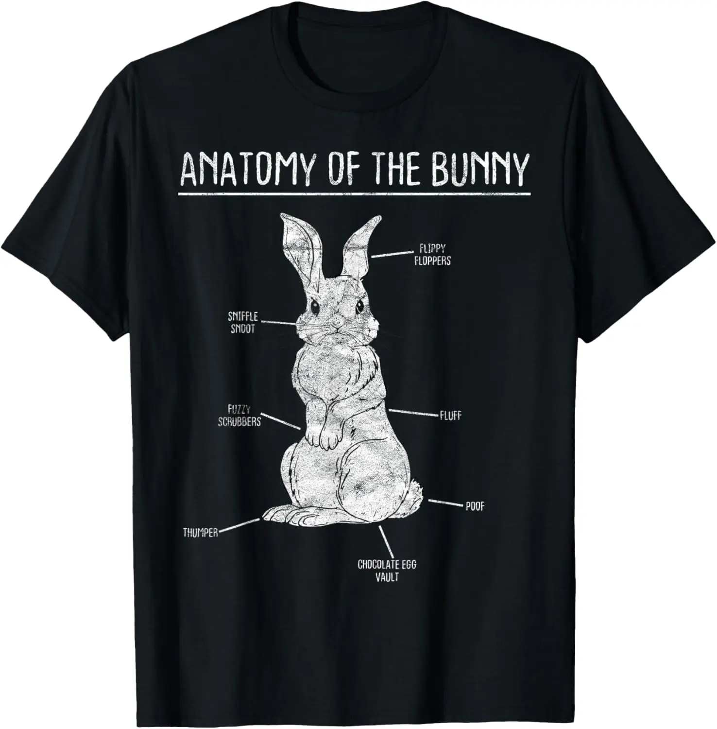 

Rabbit Anatomy Bunny Lover Animal Pet Owner Gift T-Shirt