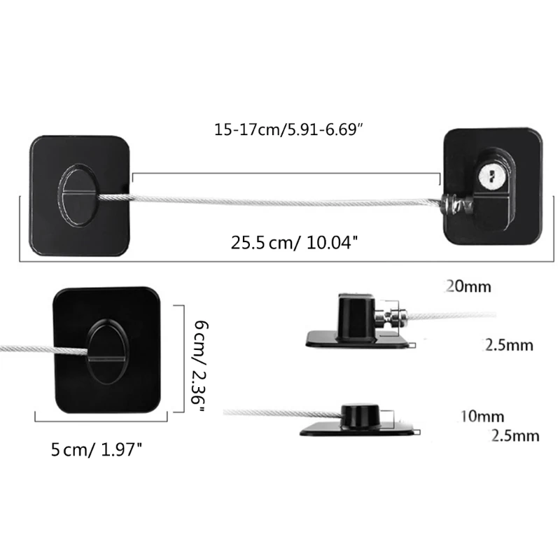 Baby Safety Locks ตัวจำกัดหน้าต่างบ้าน Children Proof Security Protections Lock D5QA