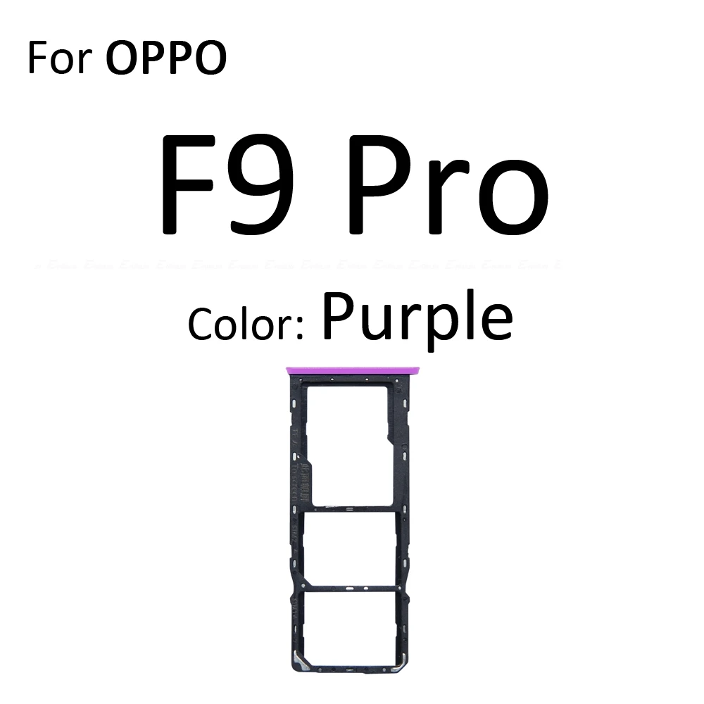 Sim Card Micro SD Card Tray Socket Holder Slot Container Connector Adapter Reader Parts For OPPO F7 Youth F9 Pro