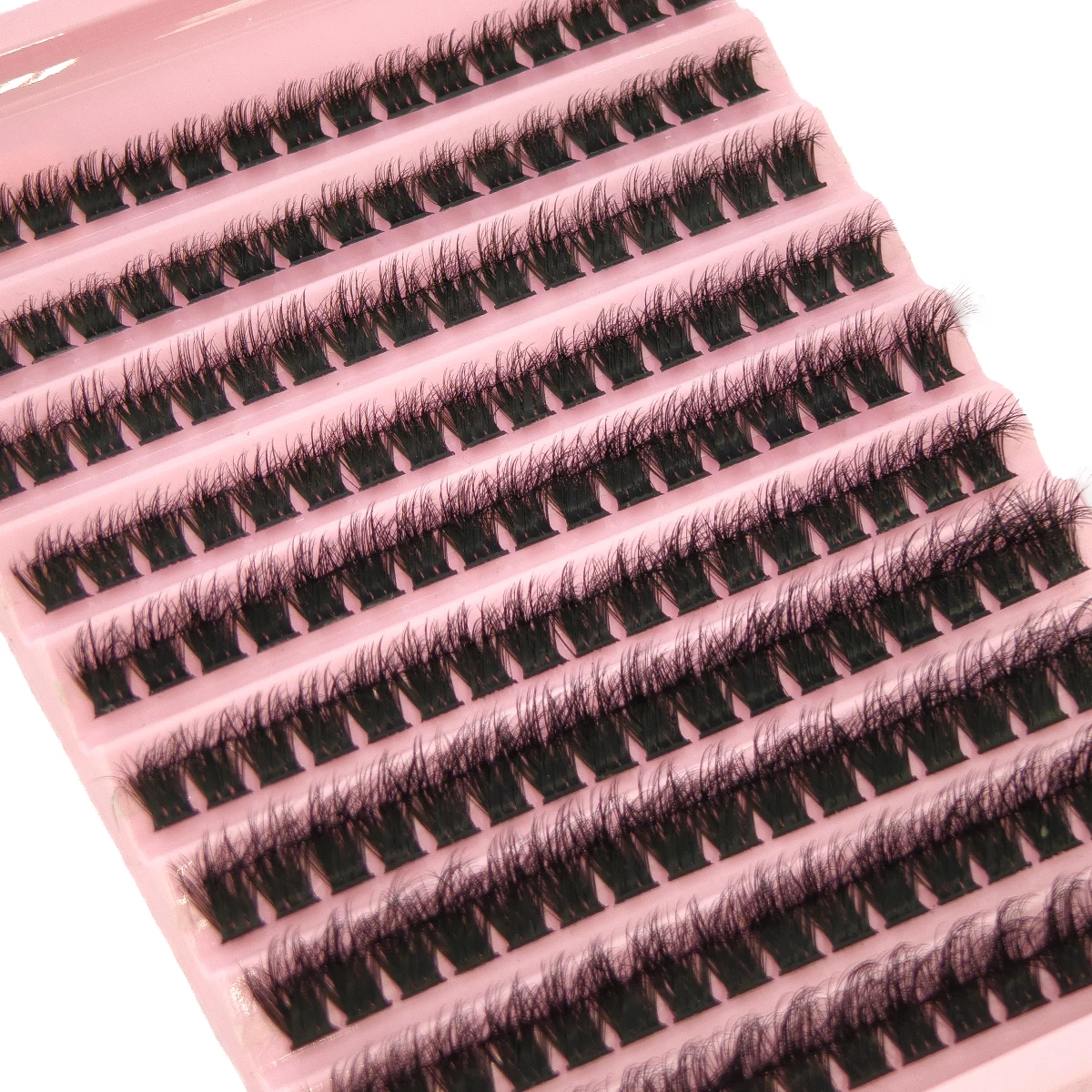 HBZGTLAD New 10 Rows 9D diy Fluffy Cluster Lashes Thick Eyelash D/DD Curl 9-16mm Mix Individual Lashes DIY Lash Extensions