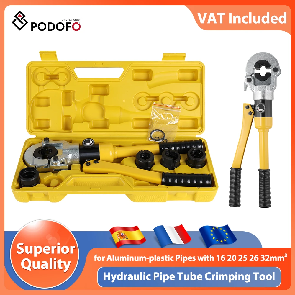 Podofo 16-32mm2 alicate hidráulico tubo de pressão conjunto de ferramentas de friso para tubos de alumínio-plástico/pex com molde 16 20 25 26 32mm2