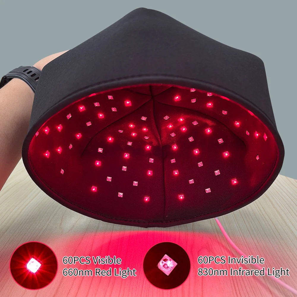 

Red Light Hair Care Cap 660nm 830nm LED Light Scalp Massage Hat USB Powered LED Hair Beauty Device for Home Use