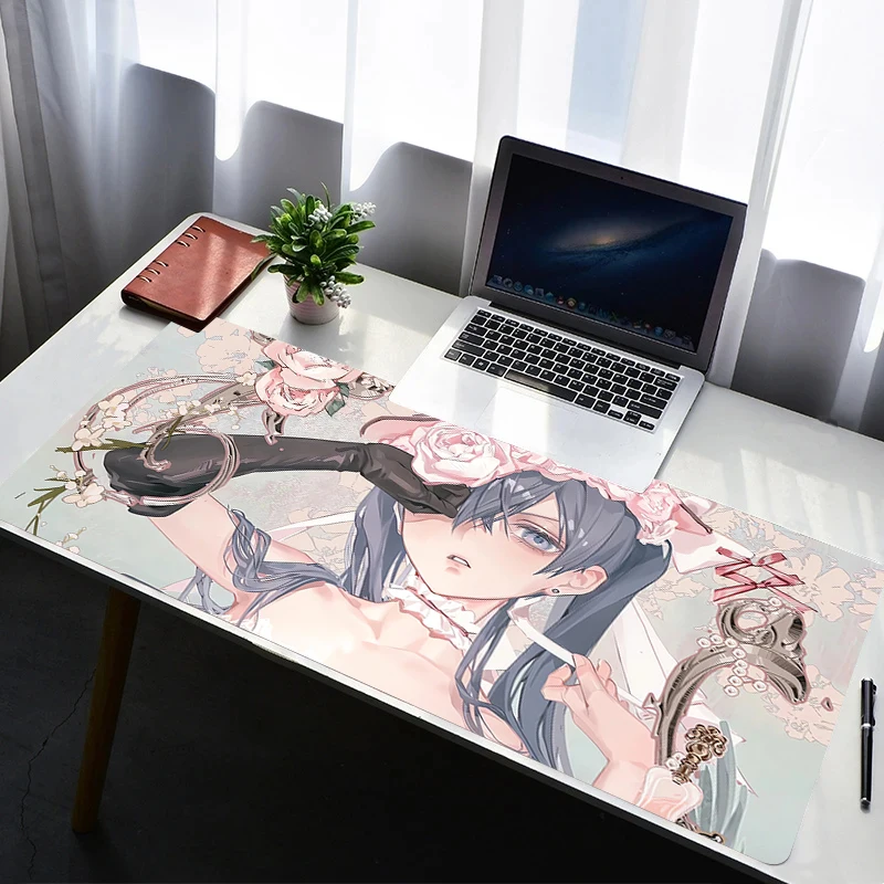 Mouse Pad PC Non Slip Rubber HD Mousepad Laptop Gamer Cabinet Keyboard Pad Office Computer Gaming Desk B-black Butler Mouse Mat