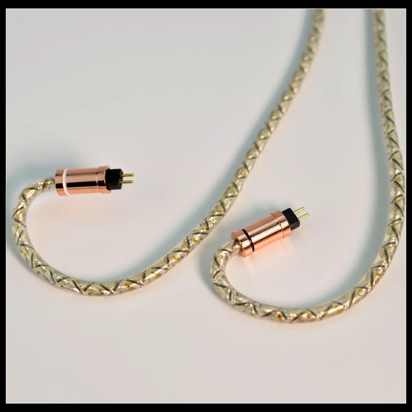 Canary Series Gold silver copper hybrid high-end upgraded cable 0.78MM IE900 N5005 MMCX view 3