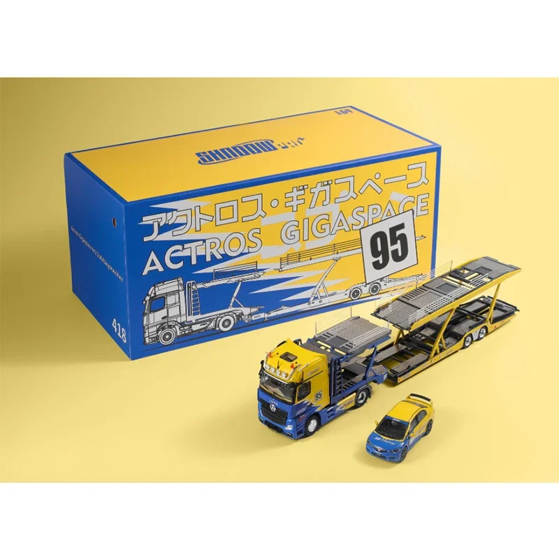 In Stock GCD Shadow Pro 1:64 Actros Double Deck Trailer Spoon Include FD2 Diecast Diorama Car Model Collection Miniature Toys