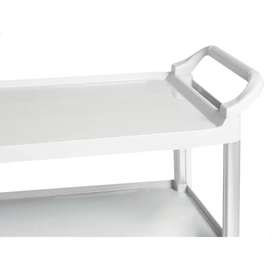 عربة أدوات ذات 3 أرفف بسعة تحميل 400 رطلاً، حركة سلسة، رمادي