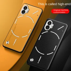 For Nothing Phone 2 1 Case Soft Vegan Leather Grain Slim Protective Back Cover Case For Nothing Phone2 1 Full Cover Phone Shell