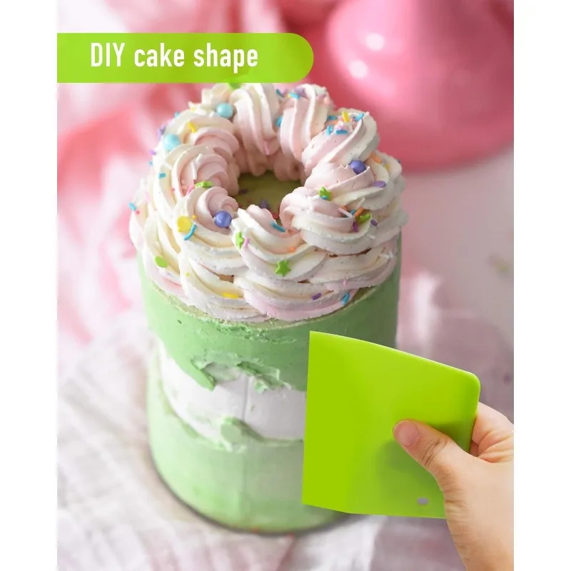 (2 SZT.) Skrobak do ciasta, skrobak do miski, bezpieczny dla żywności plastikowy nóż do ciasta, elastyczny plastikowy skrobak, praktyczna ławka - gorąca sprzedaż