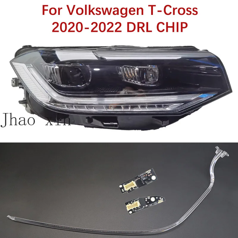 

Angel Eye Tube White Light Car Headlight DRL CHIP Light Guide Strip For Volkswagen T-Cross 2020-2022 Ballast Module Board Chip