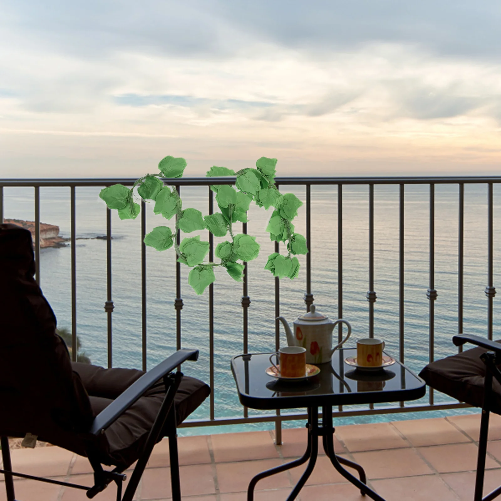 

12Pcs 6.5ft Artificial Hanging Foliage Grape Leaf Vines Decor Vibrant Color Silk Home Wedding Party Garden Office