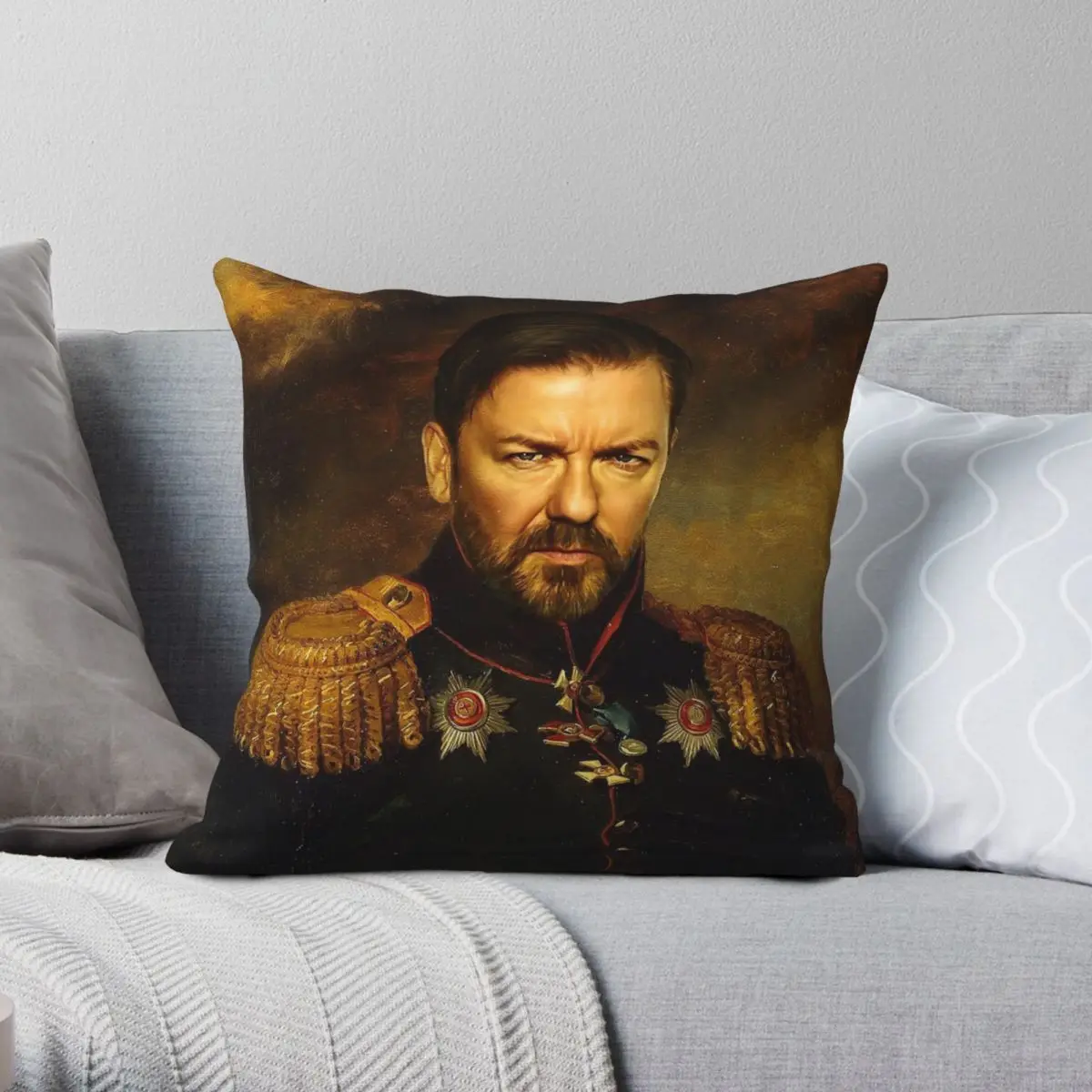 Ricky Gervais Replaceface Square Pillowcase Polyester Linen Velvet Pattern Zip Decor Pillow Case Bed Cushion Cover Wholesale 18