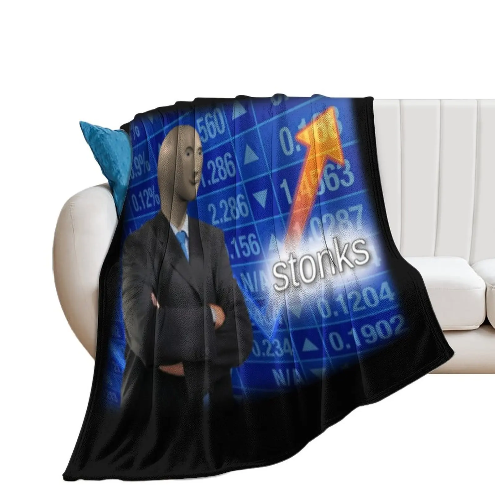 Плед Stonks для пикника, кемпинга, тяжелый