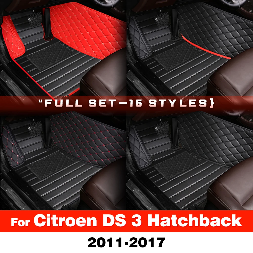 

Car Floor Mats For Citroen DS 3 Hatchback 2011-2013 2014 2015 2016 2017 Custom Auto Foot Pads Carpet Cover Interior Accessories