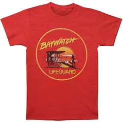Baywatch Men's Lifeguard T-shirt Large Cherry