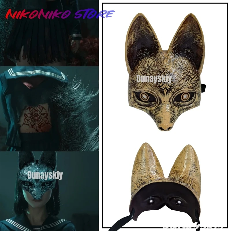 

Game Silent Halloween Hill F Fox Mask Shimizu Cosplay Hinako Mask Party Headgear For Men Women IN STOCK 2025