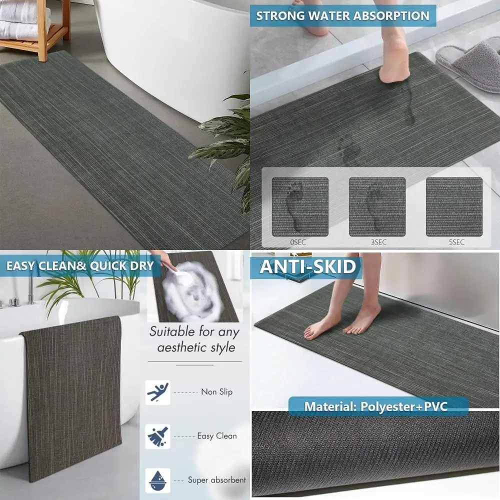 

Индивидуальные резиновые нескользящие, быстросохнущие, супервпитывающие тонкие коврики для ванной, приятные для двери, моющиеся коврики для ванной комнаты.