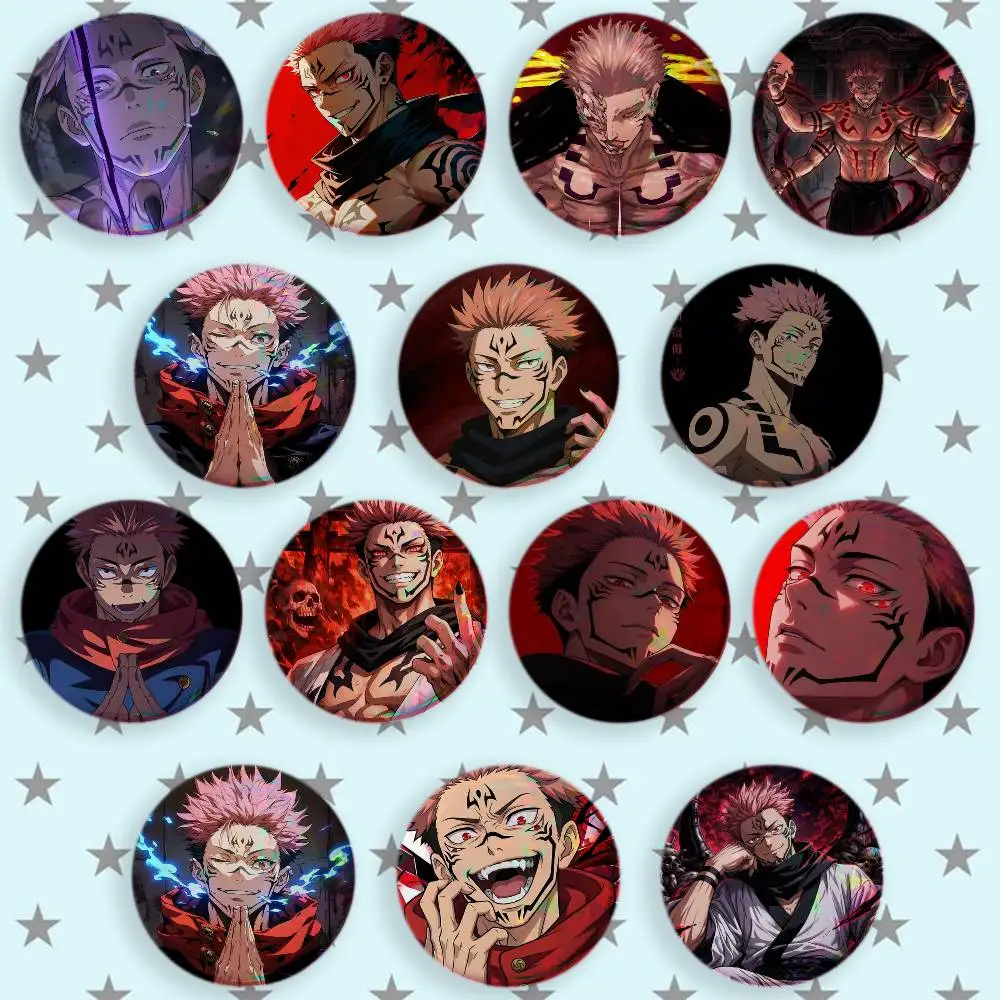 R-Ryomen S-Sukuna J-Jujutsu K-Kaisen Brooches Cartoon Badge Pins Backpack Hat Accessories Friend Gift