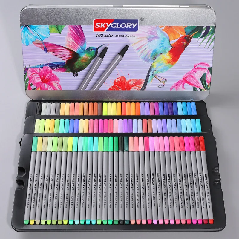 

24/48/72/102 Color Watercolor Pencils Set of Colorful Outlining for Art Students Painting Signature Pen Supplies