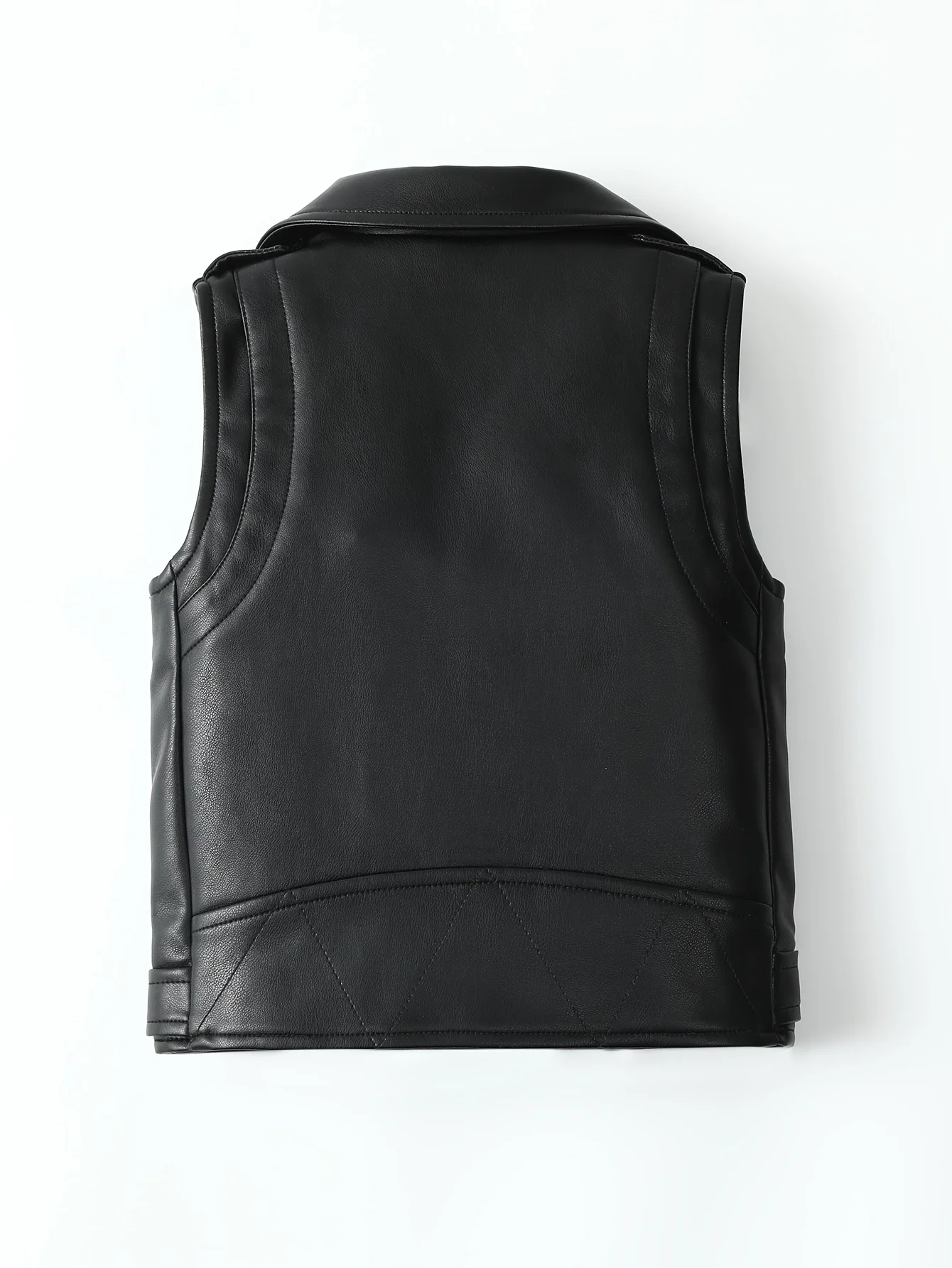 Boys PU Leather Jacket Spring Autumn Solid Fashion Children Vest Motorcycle Style Coats Sleeveless Kids Clothes