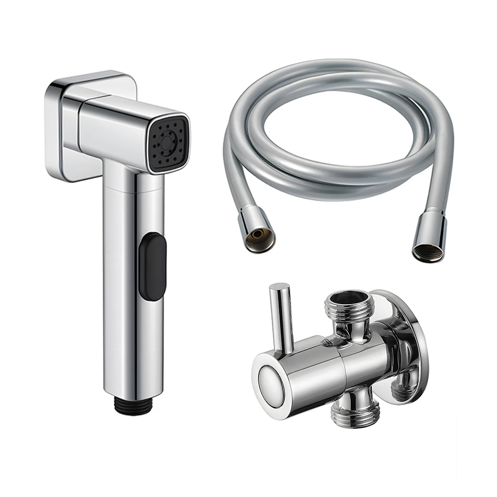 

Ручной магнитный пистолет для душа, серый, хромированная отделка из нержавеющей стали, высококачественное ручное портативное металлическое регулируемое биде для ванной комнаты