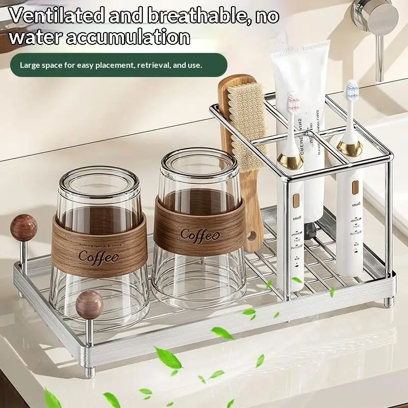 Stainless Steel Cosmetic Storage Stand Anti-rust Quick Dry: 1Pcs Sponge Drain Holder Waterproof Multi-purpose