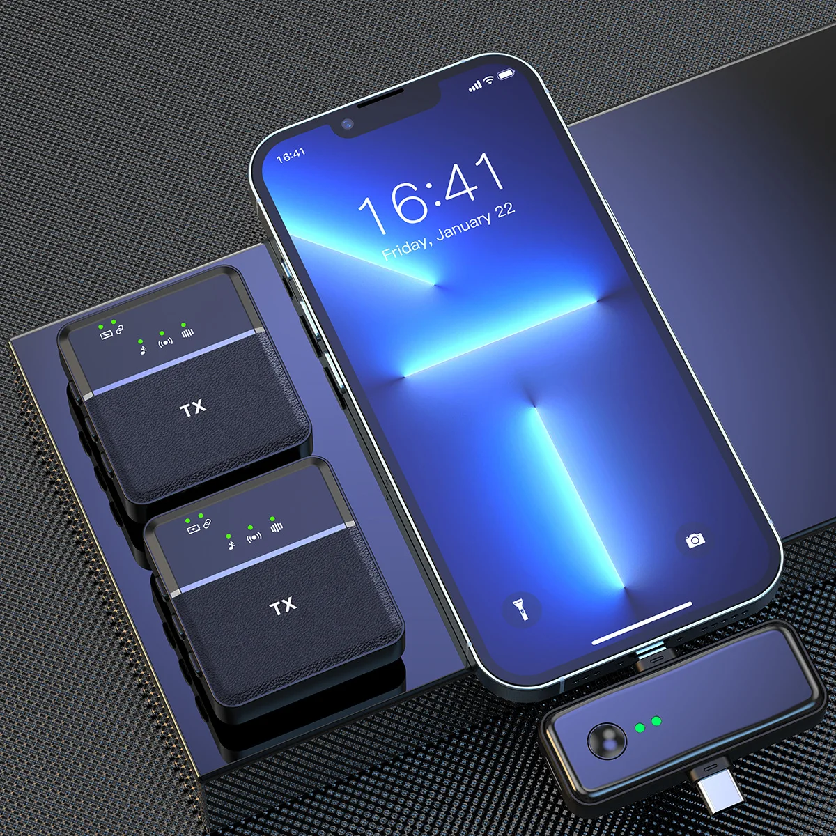 عشرة عناصر TLF Xtuga S31 محمولة 2.4 جيجا هرتز 3.5 ملم Type-C IOS 3 في 1 مشبك استقبال Lavalier على الميكروفون البث المباشر