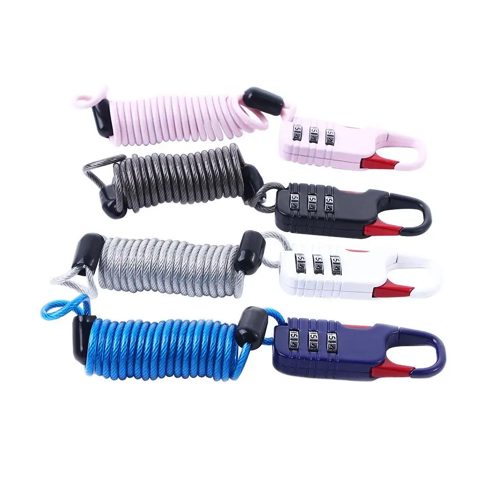 

Universal 3 Digit Combination Password Anti Theft Cable Bicycle Accessories Security Lock Bicycle Lock Cable Lock Helmet Lock