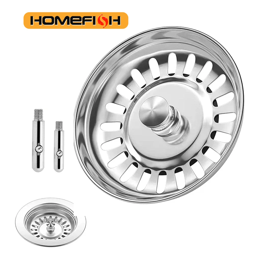 

1 шт. сливная пробка премиум-класса, сменный фильтр для кухонной мойки, сливной фильтр для раковины, нержавеющая сталь 80 мм/82 мм/84 мм, 2 размера, фиксирующий штифт