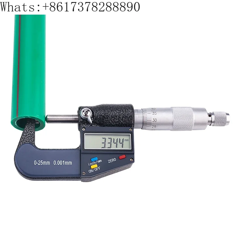 Digital micrometer tube wall thickness, double pointed round head blade edge, small end 0-25mm outer diameter