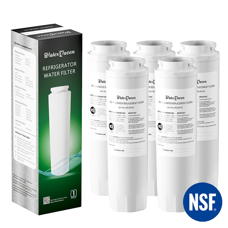 

Refrigerator Water Filter Replacement 300 Gallons For FILTER 4, UKF8001, UKF8001AXX, UKF9001, 4396395, 67003532, WF50(1-5 Packs)