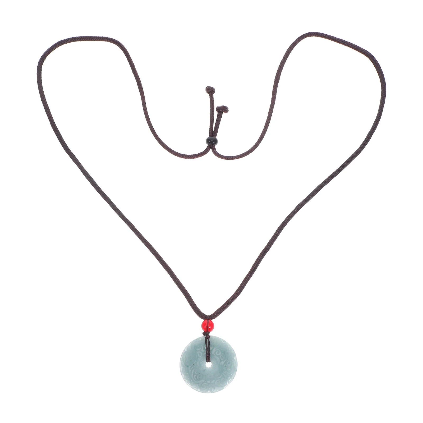 

Jade Necklace Ethnic Donut Bead Chinese Chain Necklaces Polyester Car Hanging Decoration Man