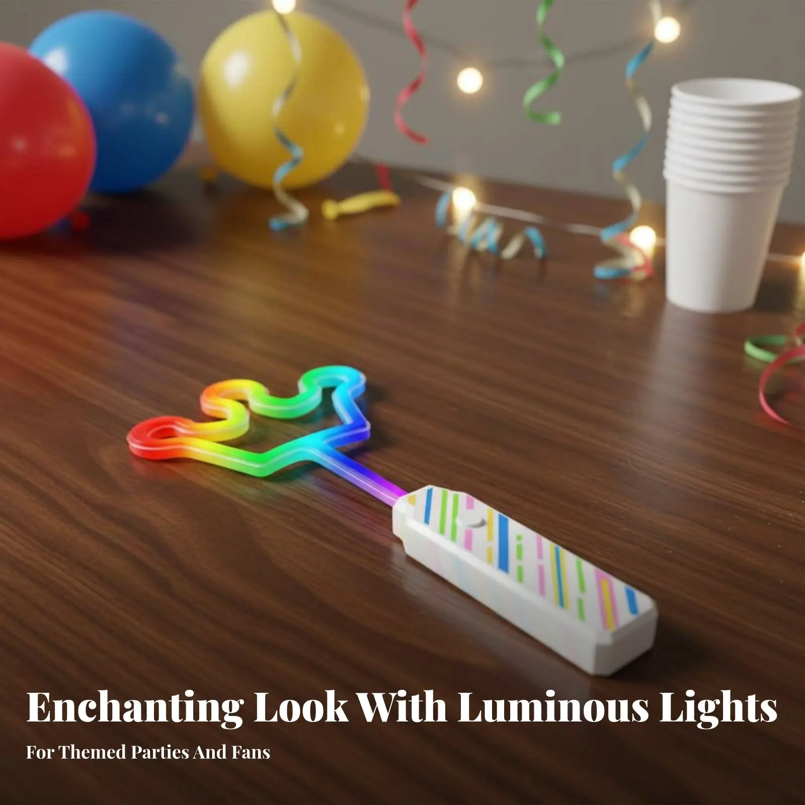 

Illuminated Crown Glow Stick Colorful Lighting Luminous Fairy Glow Stick Flashing Crown Toy Battery Powered Multicolor