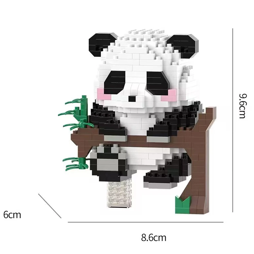 Migne Mini Animal Panda Bâtiments de construction Boy Toy Kawaii Diy peut assembler des animaux modèles Toys Girl Brick Brick Birthday Christmas Gift