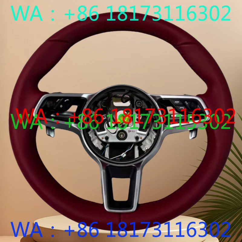 

Factory Bestseller Custom Full Leather Sports Steering Wheel 3/4 Spoke for Panamera Cayenne Macan Taycan Boxster