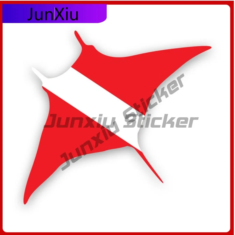 

Manaray Dive Flag Sun Resistant Weather Resistant Racing For Bumper Truck Motorcycle Self Adhesive Removable Decal Waterproof