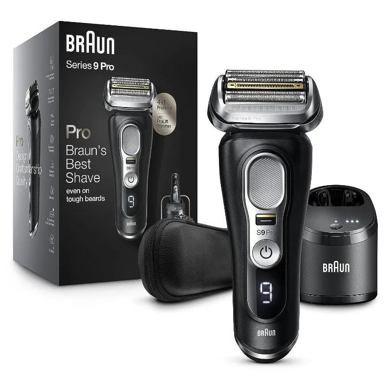 Braun Electric Razor,Waterproof Foil Shaver,Series 9 Pro 9460cc,w/ Beard Trimmer,5-in-1 Cleaning & Charging SmartCare Center