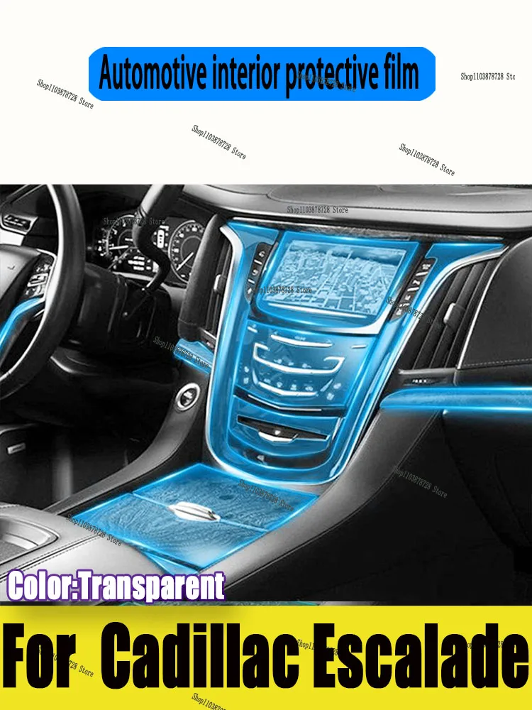 

For Cadillac Escalade (2015-2020) TPU Gearbox Panel Dashboard Screen Protective Film Interior Cover Anti-Scratch Car Accessories