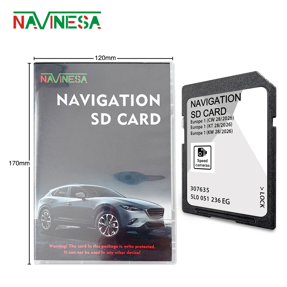 

for Skoda GPS Accessories 32GB MIB2 Europe map Navigation SD Card 5L0051236EG 2026 A1 Discover Media Sat Nav Fast Delivery