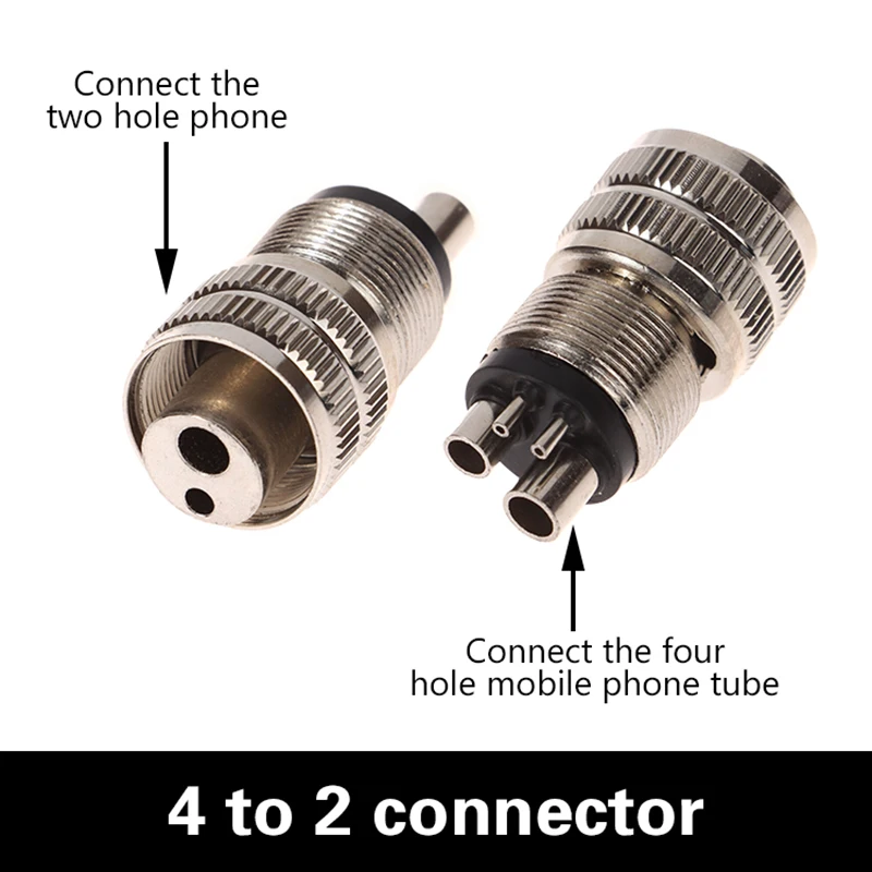 Dental Turbine Handpiece Adapter 4 Holes 2 Holes Changer Connector Dental High Speed Handpiece Spare Parts Tool For Air Motor