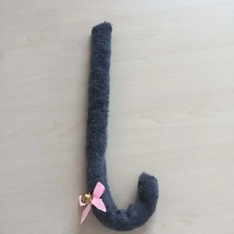 Queue de renard en peluche pour adultes et enfants, accessoires sexy, cloche, animal, chat, fête d'anniversaire, costume de cosplay, Halloween, Noël, T64
