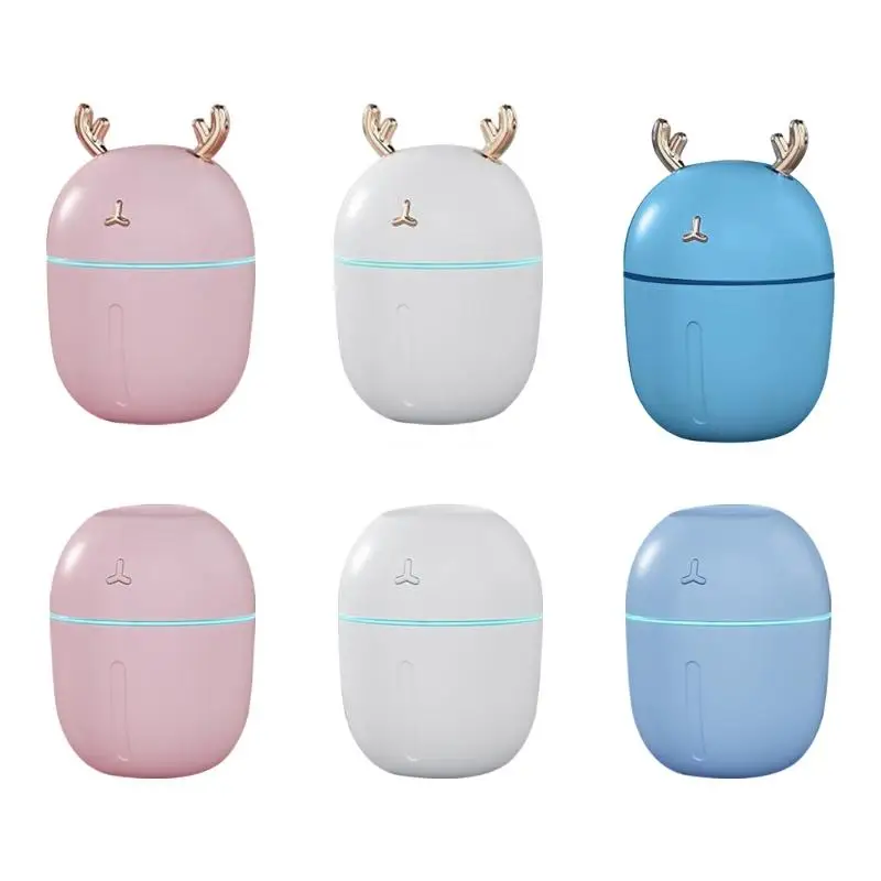 Portable 300ml for Nano Mini Humidifier Antlers Quiet USB Air Diffuser Fogger Maker Sprayer with LED Dropship