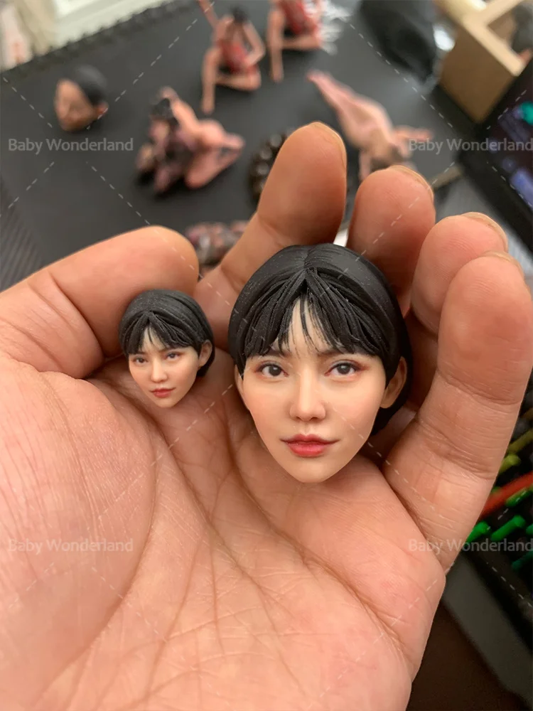 1/6 1/12 Malowane w skali słynne japońskie aktorki i piękności Model głowy dla 12-calowych 6-calowych kobiecych figurek akcji Body Dolls