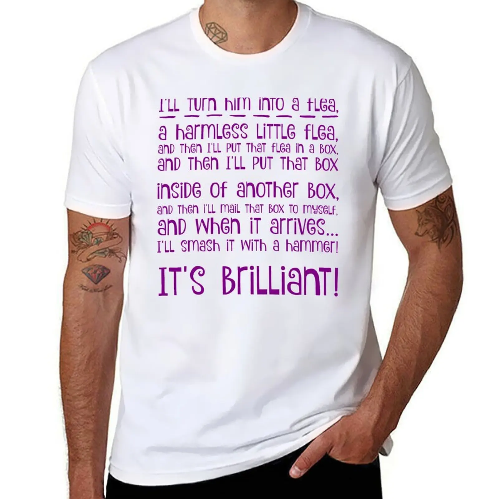 

I'll turn him into a flea... in purple T-Shirt g man t shirts for men printed t shirts for man T-Shirt