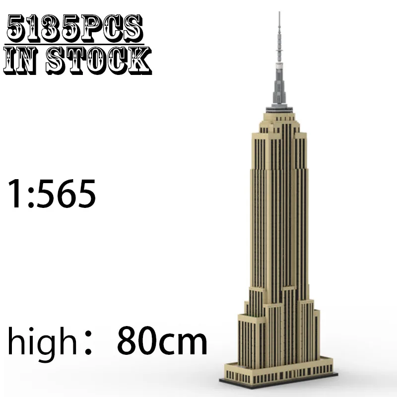 MOC-59634 Building Block Empire State Building Architecture Modello Giocattolo creativo Fai da te ragazzo bambini Compleanno Regali di Natale Ornamenti