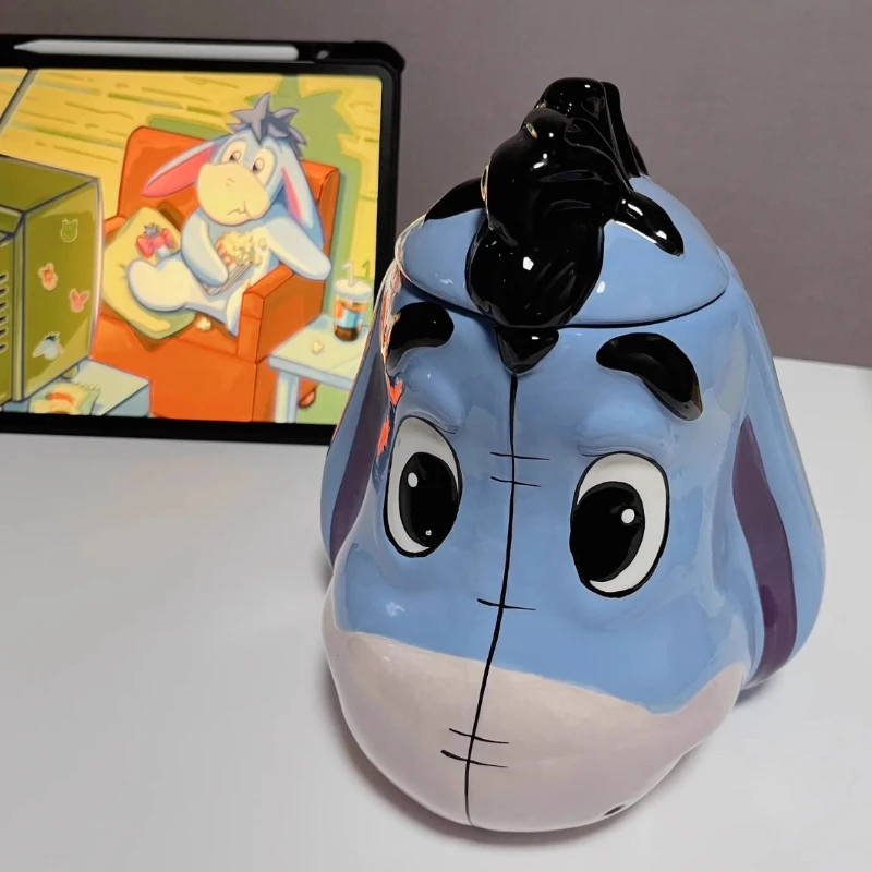 

Practical Room Decoration Eeyore Donkey Large Capacity Ceramic Storage Jar Anime Movie Peripherals Animal Tea Jar Birthday Gift