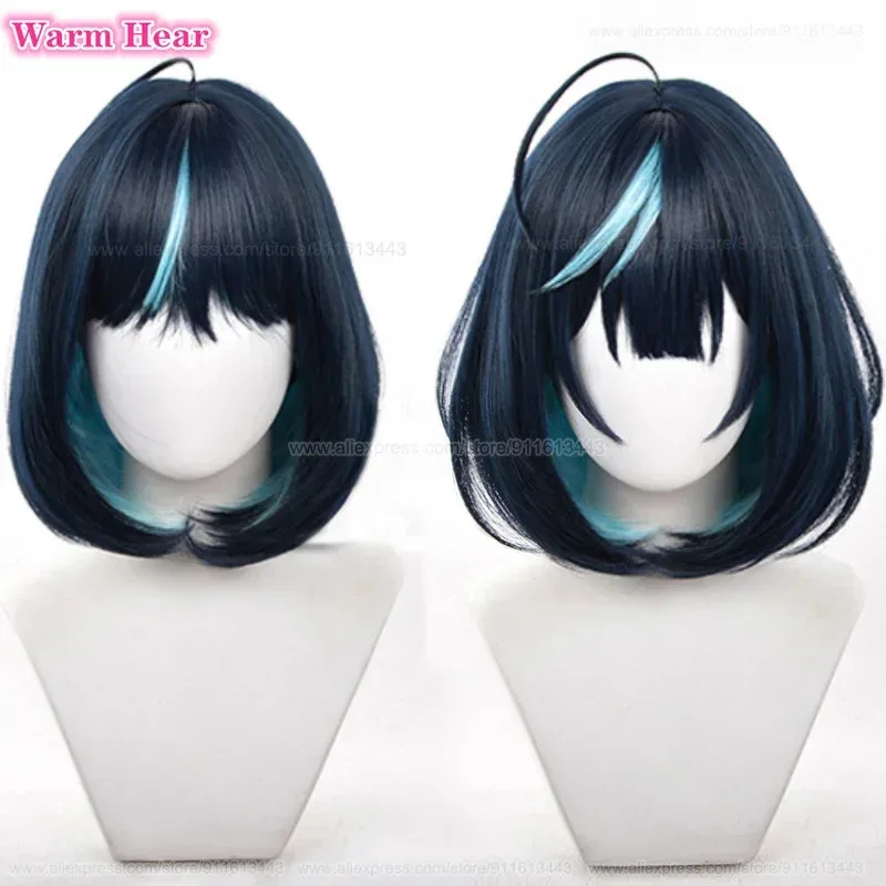 

Game ES Sagiri Esu Синтетический аниме короткий 35 см двухцветный цветной парик для косплея термостойкие волосы парики для вечеринки на Хэллоуин + шапочка для парика