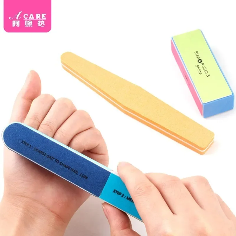 DX01/Nail File/Burnishing stick/A1PQ9-Four Sides Polishing Block Nail File Sponge Manicure Double-Sided Nail File Dozen