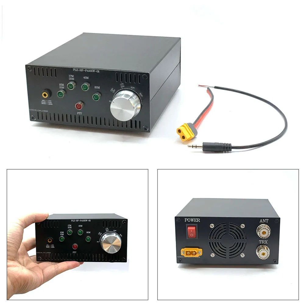 12‑15V 100W Portable Short Wave Power Booster 2MHz-30MHz 4-Level Low Pass Filter Automatic TX FOR RX Switching Booster