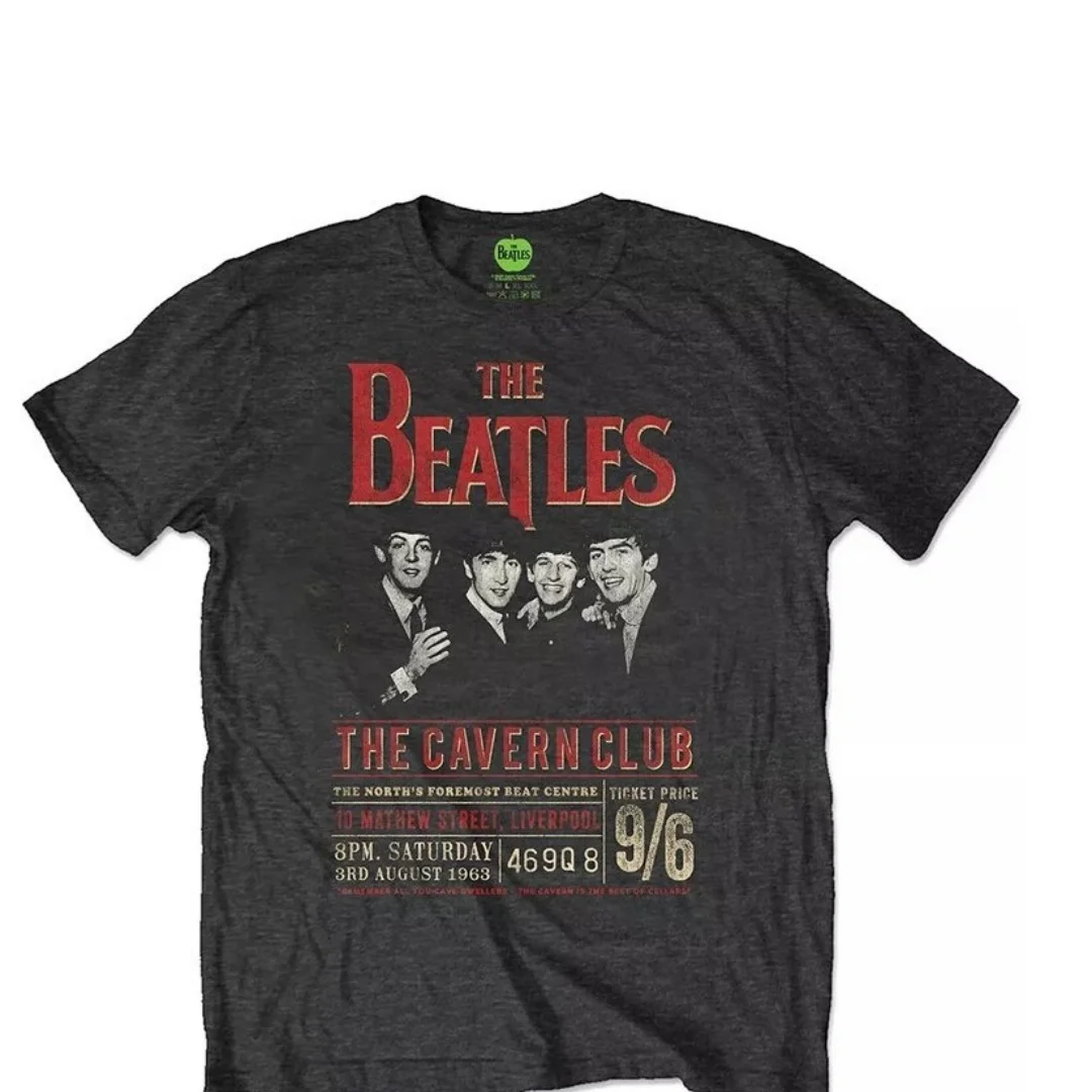 Camiseta Retrô The Beatles Abbey Road - Lennon, Camiseta Masculina de Algodão Puro para Primavera, Roupa Infantil, Camiseta Y2K Feminina